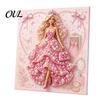 Handmade Wall Art Supplies Fashion Doll Faux Pearl Kit, DIY Christmas Painting Craft Kit 3D Textured Bead for Adults, Festive Decor Beginner Friendly