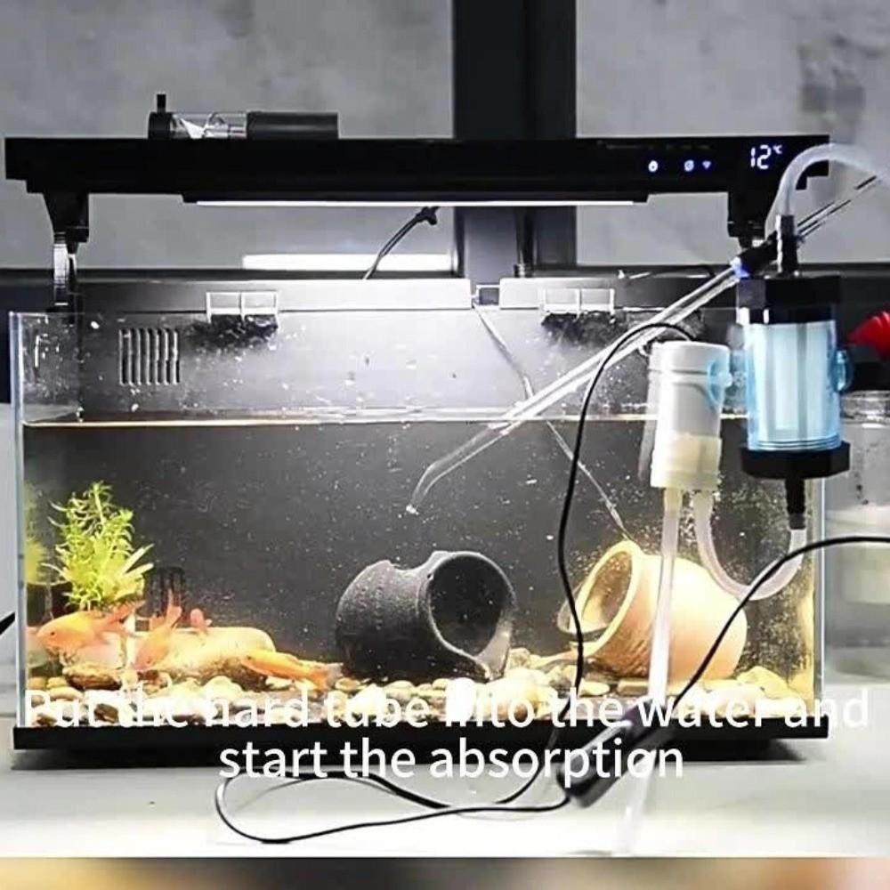 280 GPH Электрический сифон для смены воды в аквариуме, очиститель гравия  Обслуживание аквариума