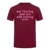 Not Flirting Just Hot and Talking Funny T Shirt Cute Relationship Quote Pink Graphic Cotton Tshirts DA