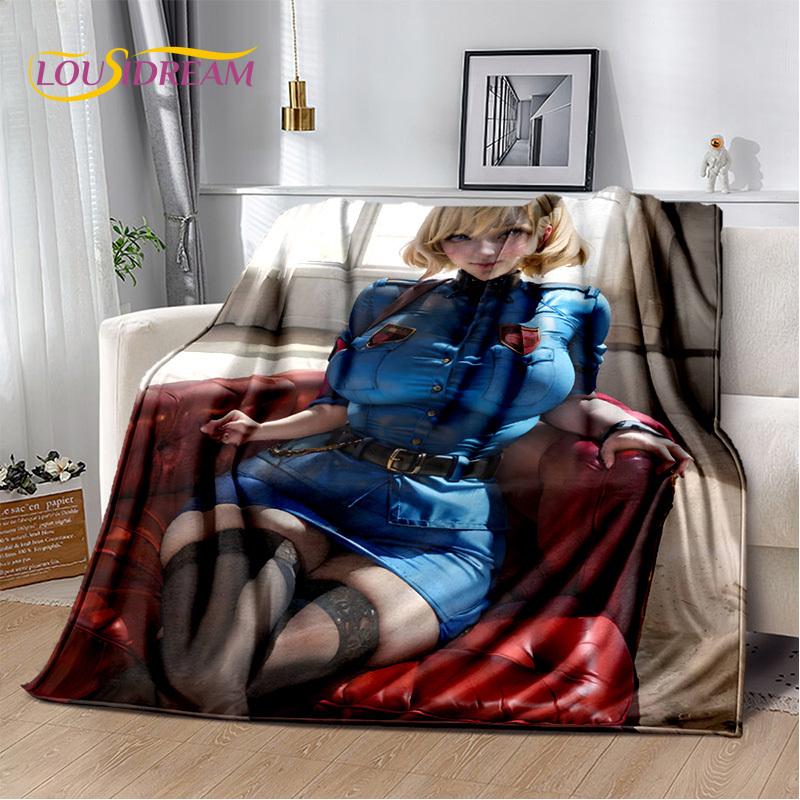 Sexy Lace Beauty Girl Lady Cartoon Anime Character Blanket,Soft Throw Blanket for Home Bedroom Bed Sofa Picnic Office Cover Gift