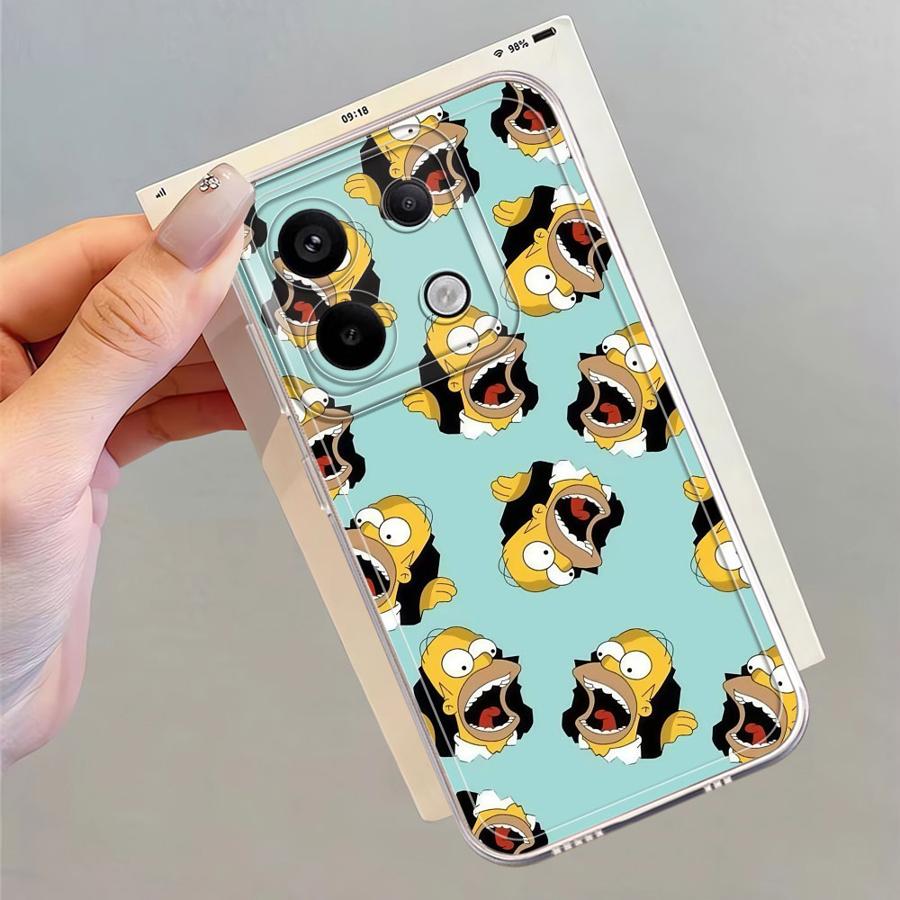 Case for Xiaomi Redmi Note 14 Pro Plus 14C Note 13 10S 9 10 12 12S 11S 11 13C A4 Soft Phone Cover The Simpsons Cartoon