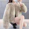 Осень и зима новый маленький аромат шуба женская меховая мода темперамент короткий маленький мужской универсальный мех