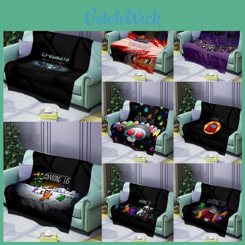 Us Game Among Blankets Soft Comfortable Warm Flannel Printed Cartoon Winter