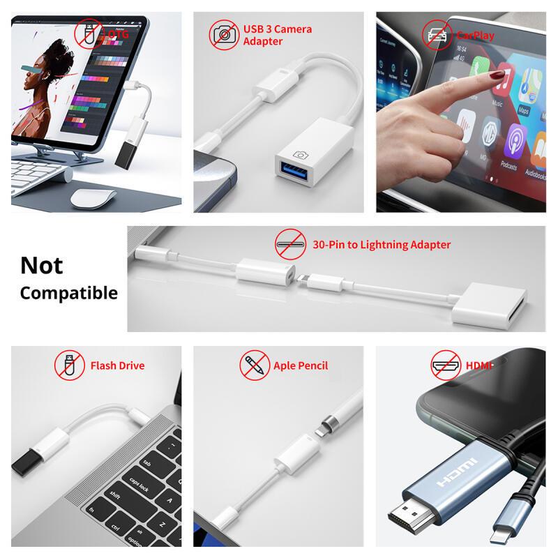 HdoorLink Многофункциональный аудиоадаптер USB C to Lightning, кабель для зарядки, конвертер гарнитуры, шнур для передачи данных для Samsung iPhone 15 iPad Pro