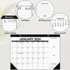 Wall Calendar 18 Months 2024.1-2025.6 English Desktop Durable Paper Easy-to-read Multi-purpose Calendar