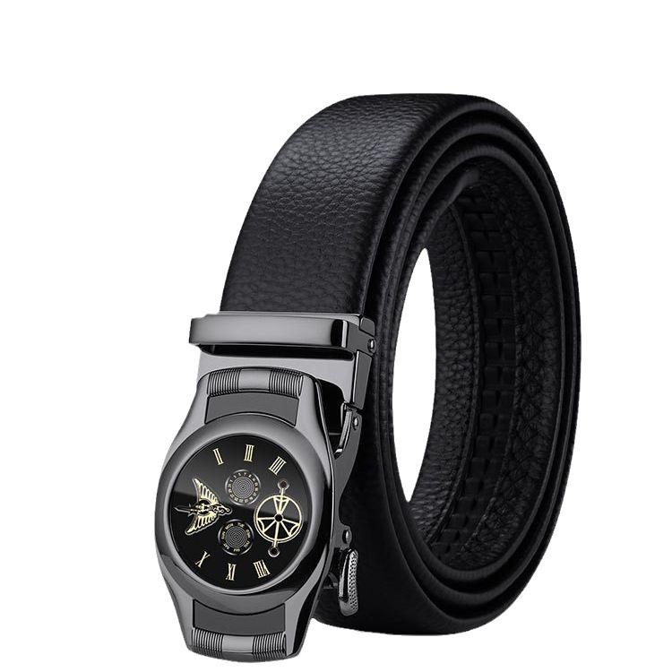 Ремень Emperor, мужской ремень из натуральной воловьей кожи, мужской ремень с автоматической пряжкой, мужской повседневный ремень из воловьей кожи, универсальный ремень для брюк