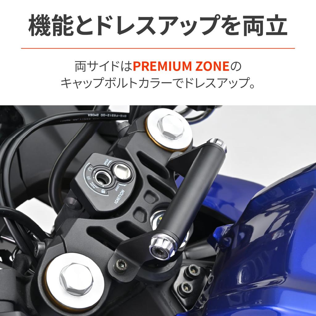 Daytona 33545 Мотоциклетная перекладина с креплением для YZF-R15/R125 (23) Держатель для нескольких перекладин, Пепельно-серебристый