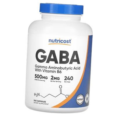 ГАМК с Витамином В6, GABA With Vitamin B6, 240капс (72647015)