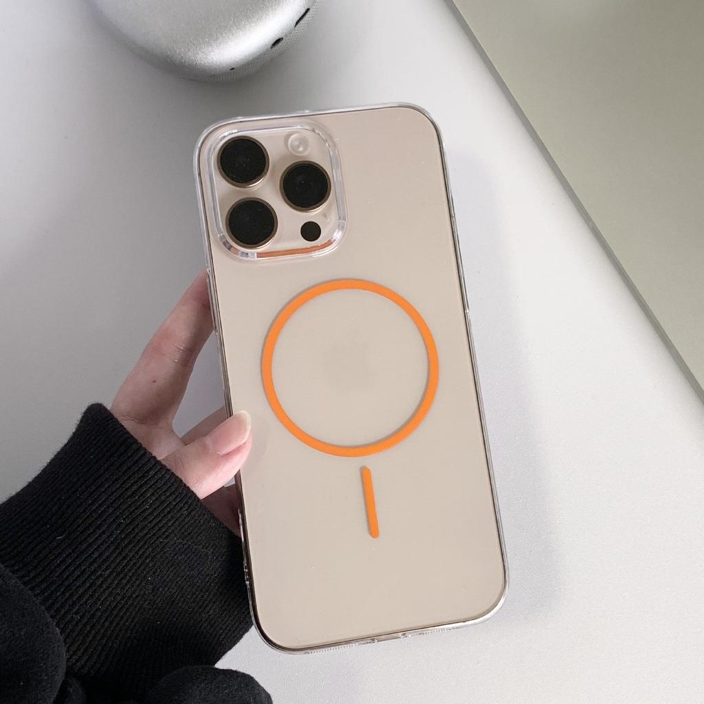 Для iPhone 16 Pro Max Магнитный чехол для телефона для Apple 15 Всесторонний Защита от падения 14 Прозрачный Жесткий защитный чехол из поликарбоната 13