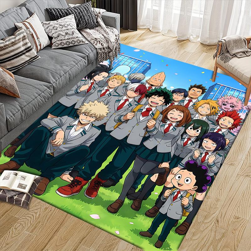 My Hero Academia UA High All Characters Area Rug, MHA Fan Soft Carpet, Great Gift.chl