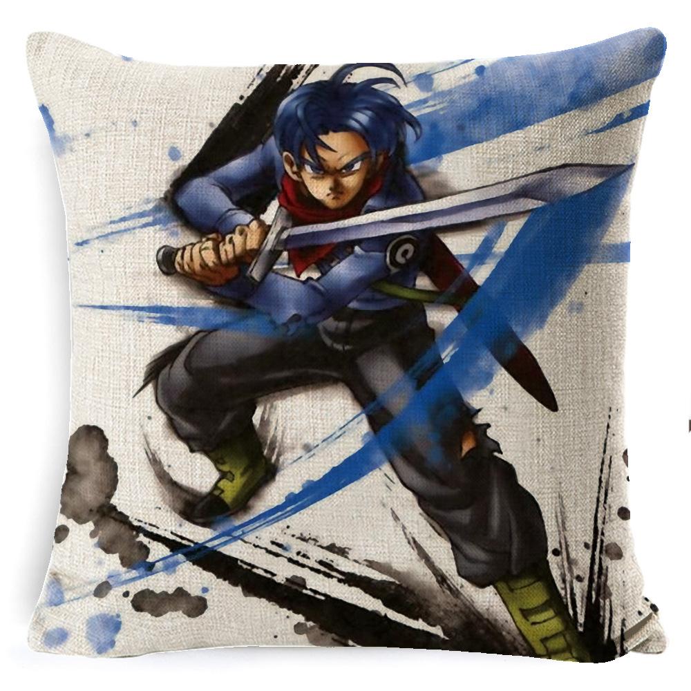 Мультяшная Анимация Dragon Ball Наволочка Лен Супер Мягкая Подушка Дом Dragon Ball Аниме Подушка