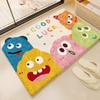 Bathroom Mat Cartoon Imitation Cashmere Water Absorbing Quick Drying Bathroom Anti Slip Carpet Dirt Resistant Toilet Door Mat