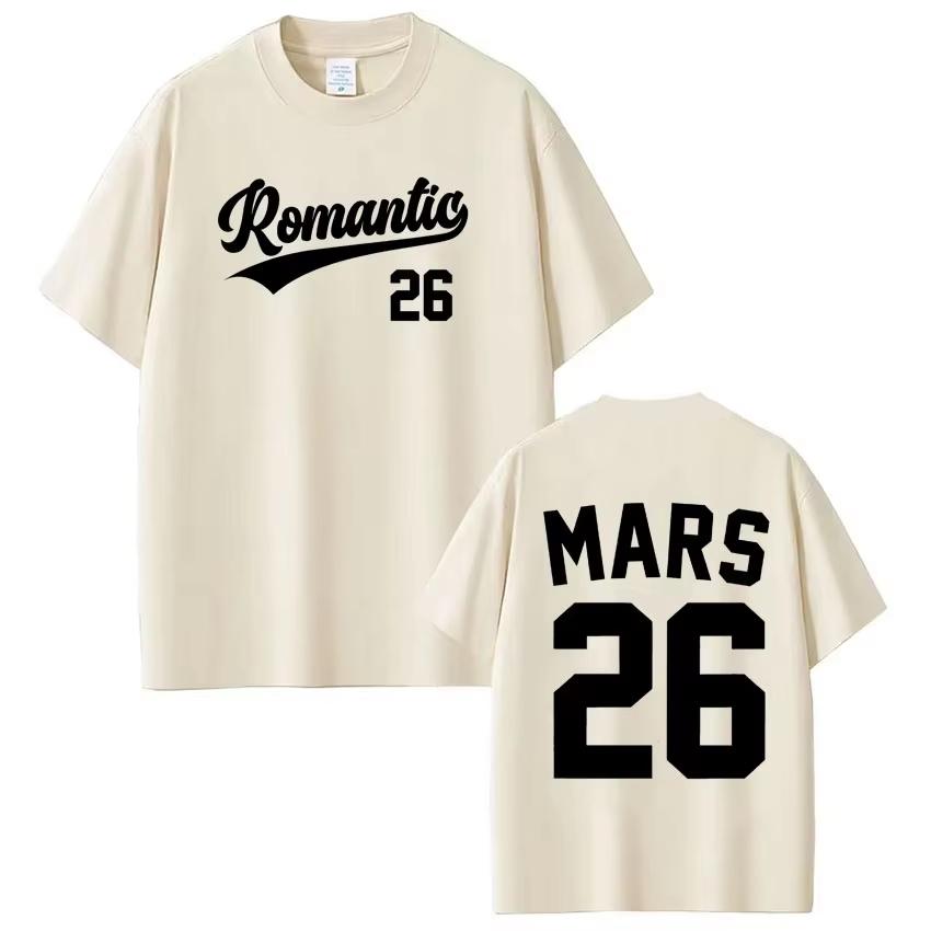 2026 Bruno Mars The RoUnisextic Tour Print Merch Tshirt 100Cotton Clothing Unisex Unisexs Unisex Hiphop TShirts Y2k Casual Fan Tee