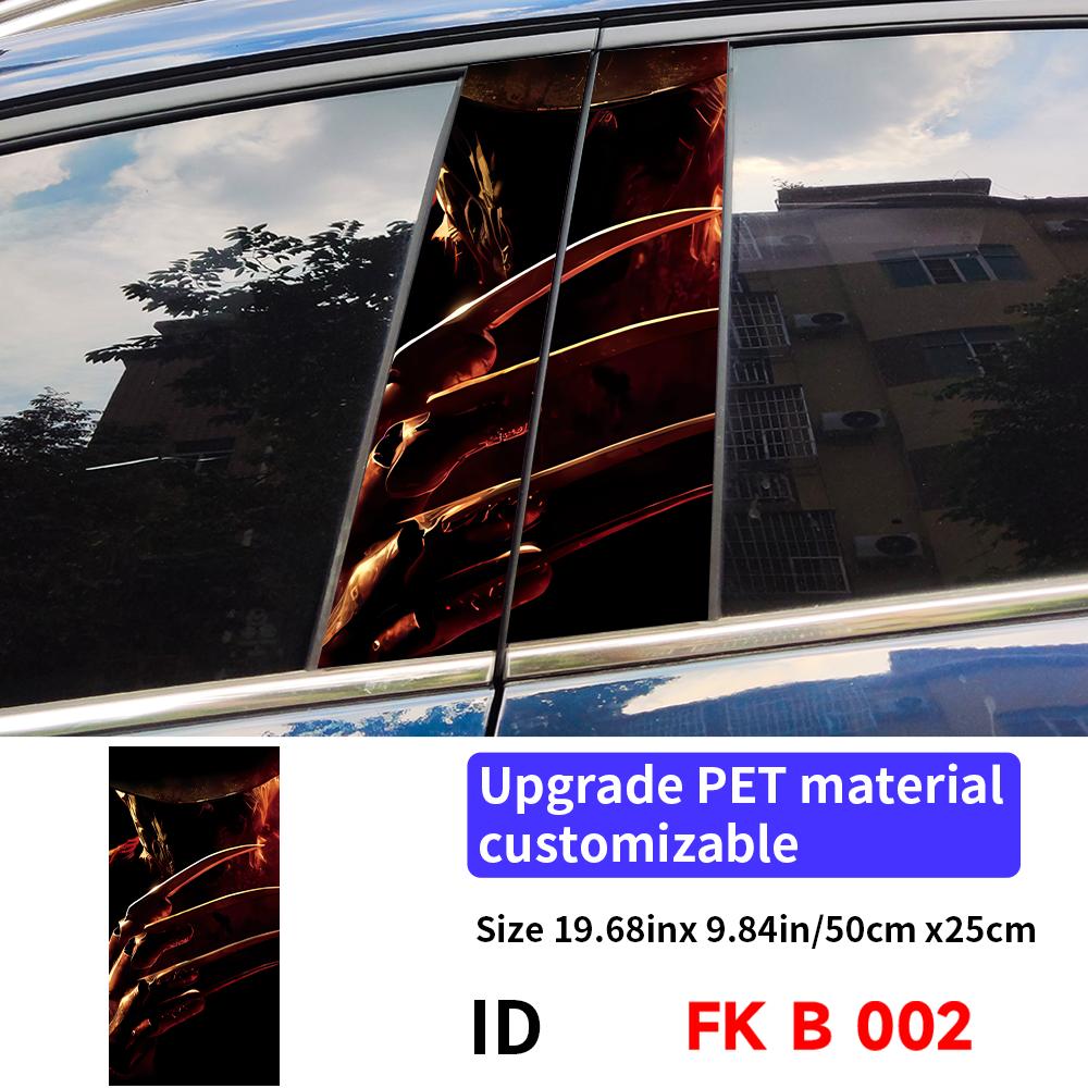 Ghost Car Stickers Car B-pillar Vinyl Decals Waterproof Auto Center Pillar Sticker Cover Scratches Vehicle Decors Accessories