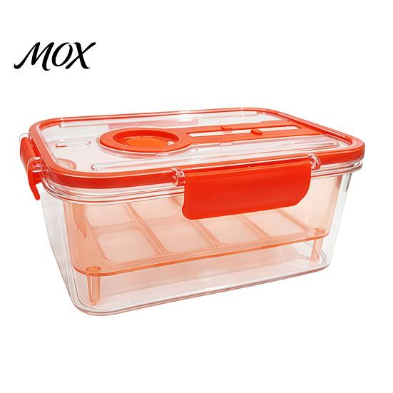 Breathable Food Container Crisper Box, with Mesh Drain Strainer, Tofu Whey Refrigerator Organizer Bin Separation Container, for Fresh Fruit Vegetable