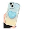 Applicable To Apple 14 Mobile Phone Case IPhone 13pro Simple Gradient Love Stand 11/12mini Full Cover Anti-fall
