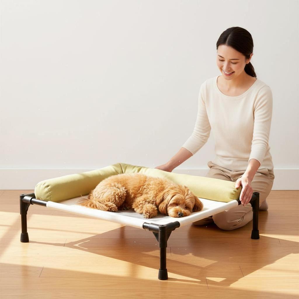 Breathable Elevated Pet Bed Moisture-Proof Washable Raised Dog Cot Easy to Clean