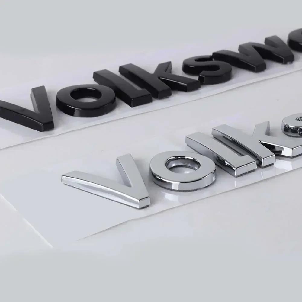 opq1 1pc 3D ABS Plastic Letter Car Rear Trunk Emblem Sticker For VW GTI Golf 7 8 Passat B6 Mk4 Tiguan Mk7 Jetta silver Auto Styling