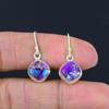 Purple Copper Turquoise Gemstone Earrings Solid 925 Sterling Silver Handmade Drop Dangle Earrings Jewelry Gift For Women & Girls