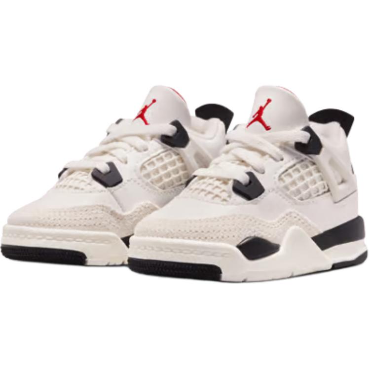 Air Jordan 4 Retro TD Flight Club Baby Sneakers White Sail Black IM4027-100