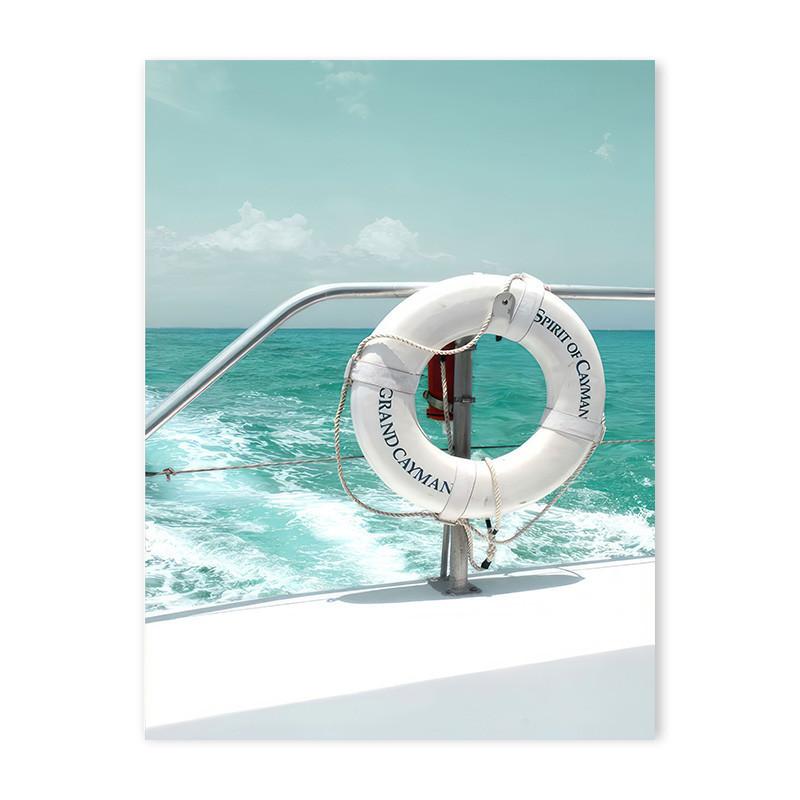 Seaside Landscape Canvas Art  Coconut Tree Whale Shell Nordic Style Poster for Bedroom  Home