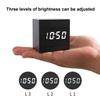 Wooden Sound Control Square LED Digital USB/AAA Electronic Table Alarm Clock