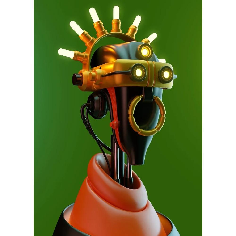 Realistic Abstract Robots Surrealism Posters Cool Robot Priest Modern Prints Canvas Wall Art Pictures Home Living Room Decor