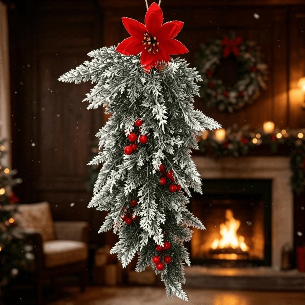 Hanging Ornament Christmas Swag Red Berries Christmas Red Berry Garland Winter Holiday