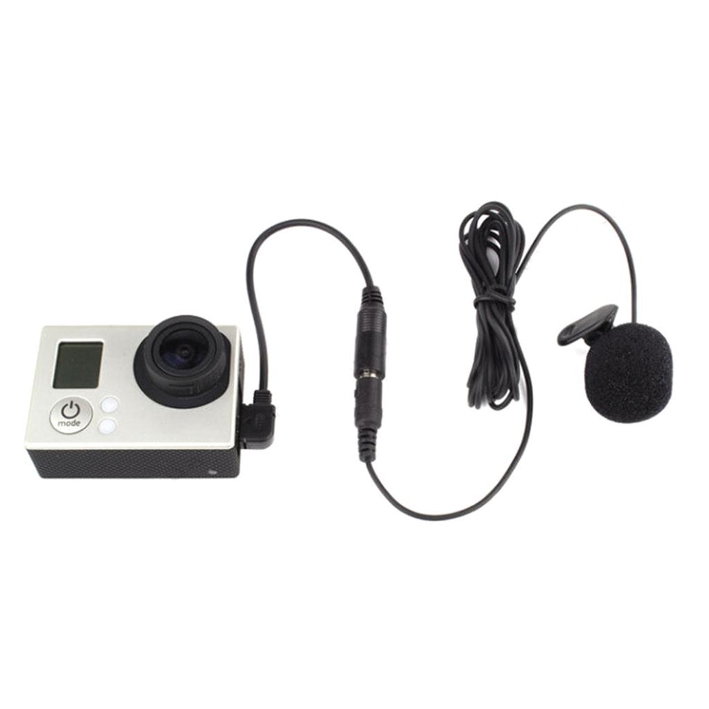 Omnidirectional Lavalier Lapel Microphone for 3 3+ 4 Camera Mini USB To 3.5mm Adapter Cable Mic Accessories