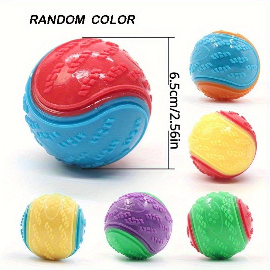 Squeaky TPR Dog Ball Toy - Durable, Bite-Resistant Chew Toy for Dental Health & Interactive Play, Random Color