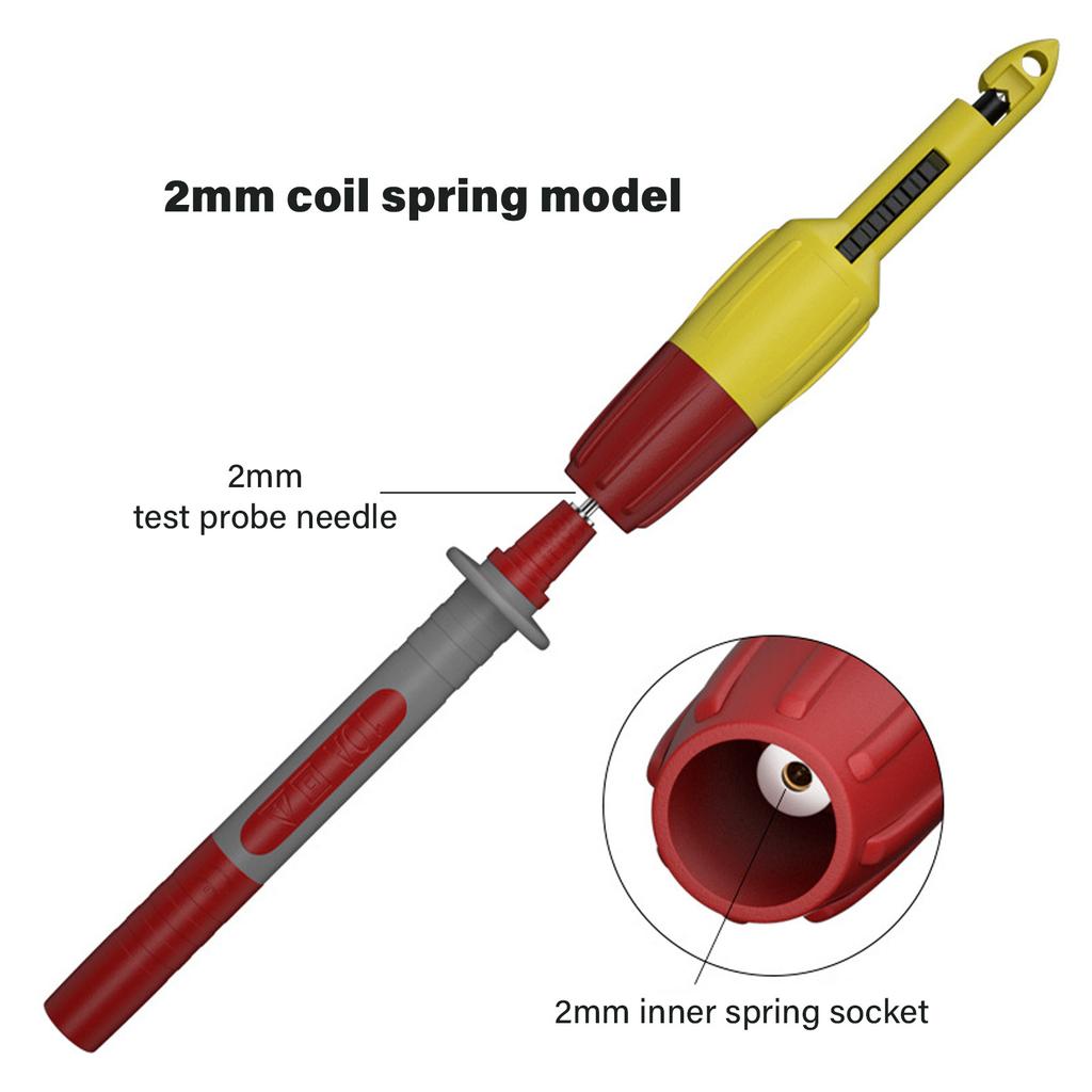 Non Damaging Test Probe For Multimeters Dual 2mm 4mm Banana Plug Compatibility Nickel Plated Copper Construction Durable Anti Corrosion Design