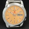 ВИНТАЖНЫЕ ОТРЕМОНТИРОВАННЫЕ МУЖСКИЕ АВТОМАТИЧЕСКИЕ ЧАСЫ SEIKO 5 ЯПОНИЯ КРЕМОВЫЙ ЦИФЕРБЛАТ a446423-1