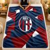 Flannel BlanketBologna FC Warm Soft Throw Blanket for Indoor Sofa Bed Living Room Use