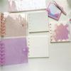 Card Book Agenda A7 Notebook Glitter Journals Square Loose Leaf Binder Notebook Photo Collect Book