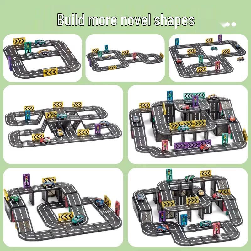 5.5СМ Магнитные Дорожные Трассы Автомобили Строительные Блоки для Детей
