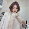New Ins Temperament Light Luxury Mink Hair Scarve Versatile Fur Solid Colour Scarve Winter Narrow Section Ladies Scarve