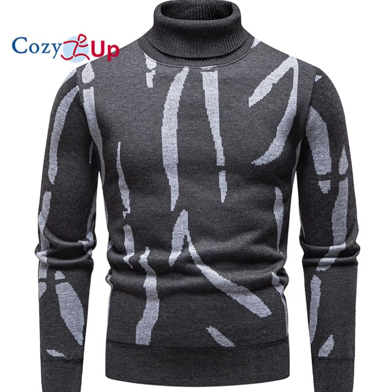 Cozy Up Men's Thickened and Fluffy High-Collar Pullover Sweater
