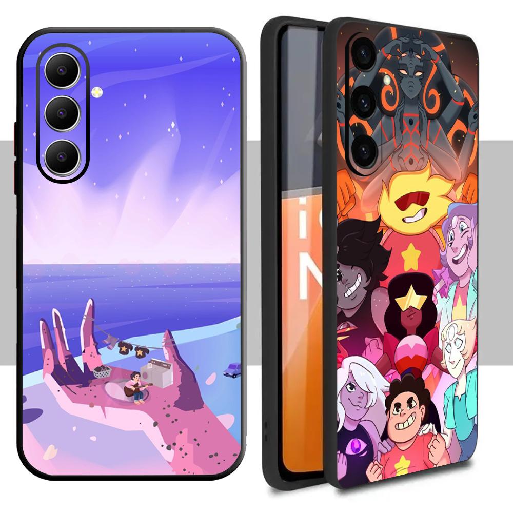 Steven classic cartoon cute universe design Phone Case For Samsung Galaxy S26 S25 S24 S23 S22 S21 Plus Ultra Note20 Soft Black