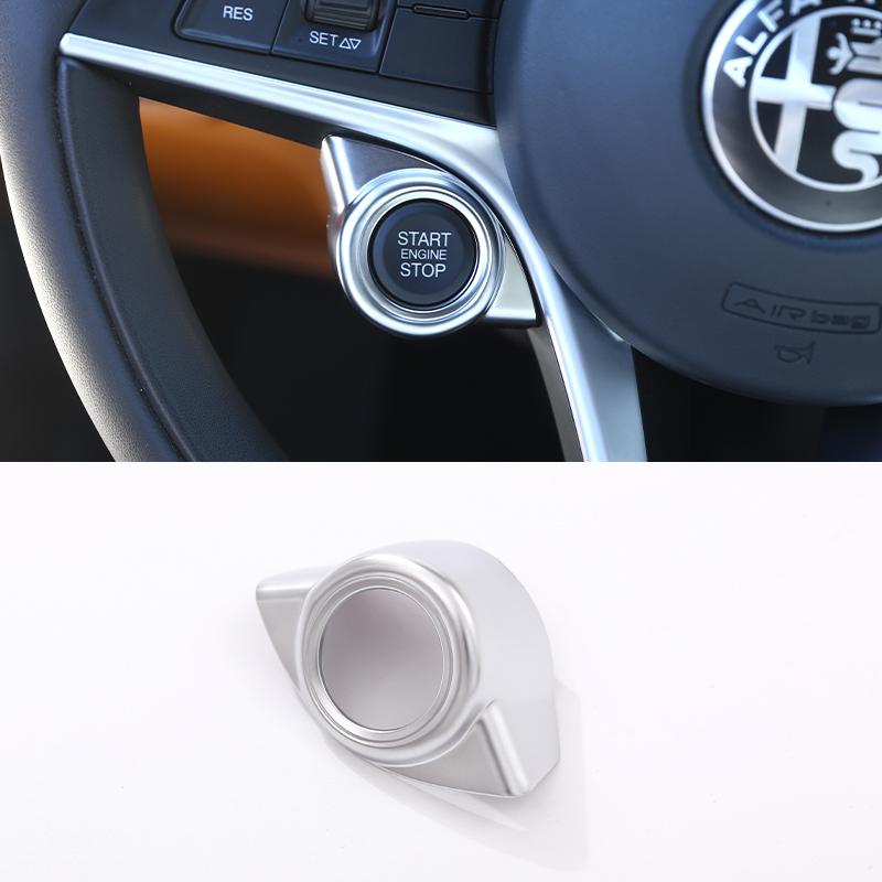 Накладка на руль автомобиля из углеродного волокна ABS для интерьера Alfa Romeo Giulia Stelvio 2017 2018