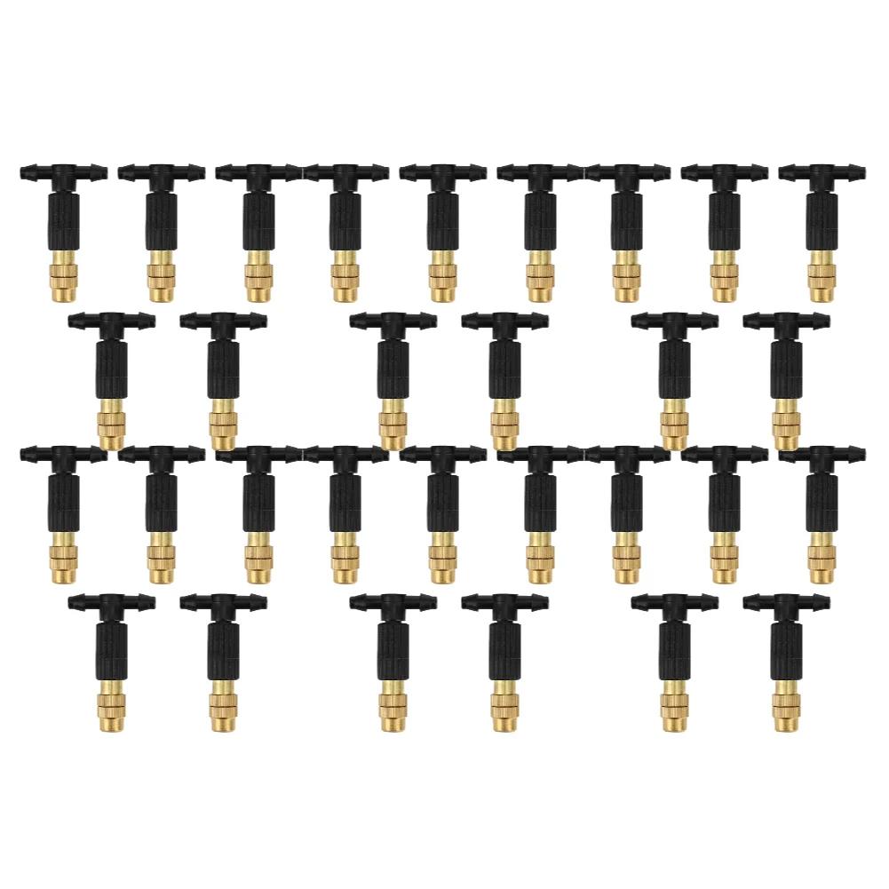 50-1pc Adjustable Copper Water Sprinkler Head Automatic Spray Misting Tip Nozzle 4/7 Pipe Watering Irrigation System Garden Tool