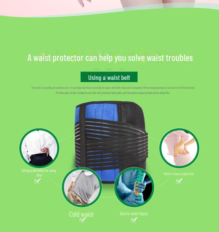 Неопреновый спортивный пояс для поддержки талии - регулируемый и теплый фитнес-пояс