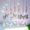 Fashion Crystal Wind Chime Moon Sun Catcher Diamond Prisms Pendant Dream Rainbow Chaser Hanging Drop Home Garden Decor
