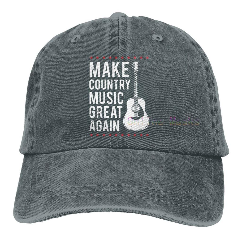 Make Country Music Great Again Hat,Washed Cowboy Baseball Cap Unisex and Women Trucker Hat Dad Cap