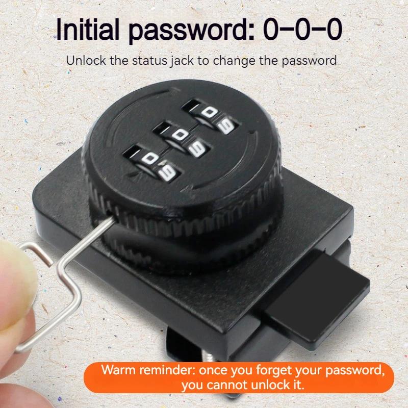 Кодовый замок без ключа 3 цифровых кода Без перфорации Пароль Замок для витрины Пряжка Фурнитура для шкафа Замок для стеклянной двери шкафа