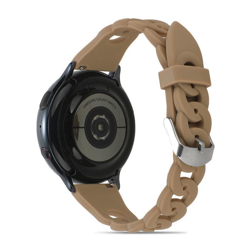 YurKem 20 мм 22 мм женский силиконовый ремешок для Samsung Galaxy Watch 4 3 41 мм 45 мм браслет S3 42 мм 46 мм Active 2 Gear ремешок для часов