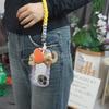 Animal Pendant Leather Keychain PU Leather Bag Charm Lovely Key Chain Holder  For Women