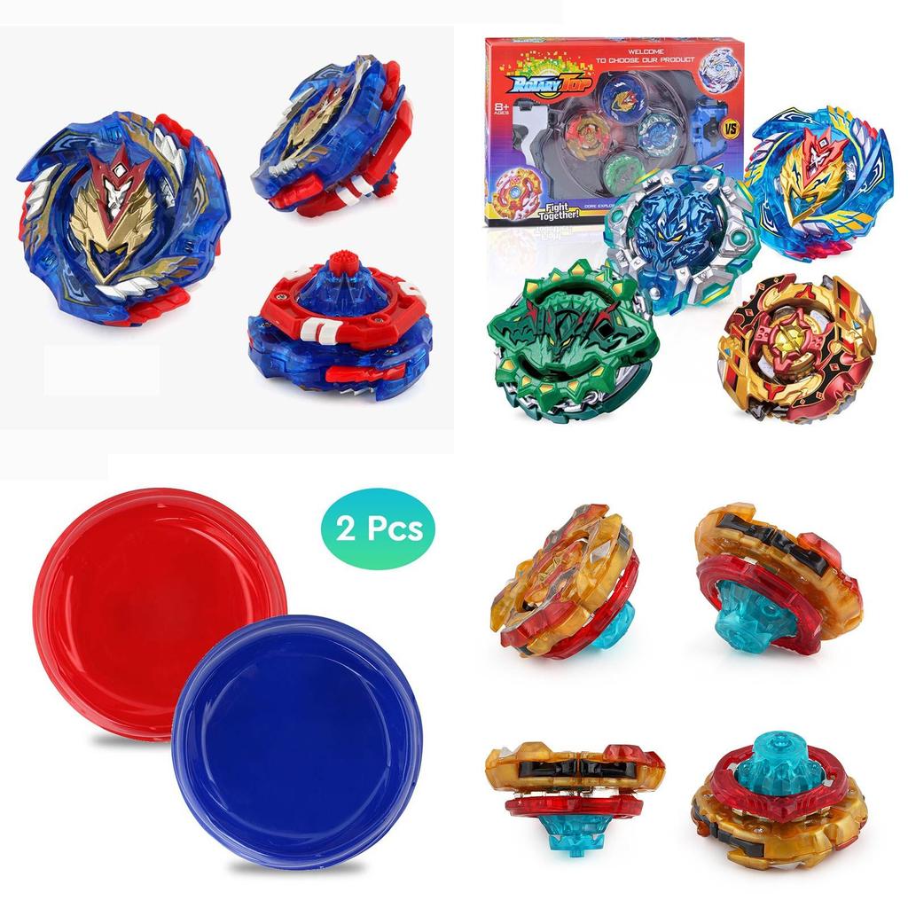 Premium Quality Children's Plastic Metal Beyblade Set B128 With Launcher Grip And Arena