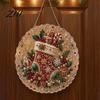 Home Garden Seasonal Embellishments Christmas Faux Pearl Art Kit, DIY Rhinestone Gem Painting Craft, Santa Tree Living Room Decorations Stocking