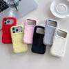 Зимний теплый однотонный пушистый плюшевый чехол для телефона iPhone 17 Air 16 15 14 13 Pro Max Ударопрочный защитный чехол