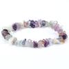 Аметист и Амазонит Браслет из эластичной крошки